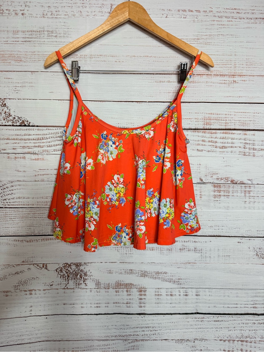 Matilda Jane Flouncy Floral Tankini Top Womens Size Large Swimwear Top Only